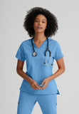 GREYS ANATOMY STRETCH - F 1PKT  Classic   Bree Top  Spandex