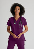 GREYS ANATOMY STRETCH - F 1PKT  Classic   Bree Top  Spandex