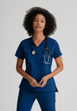 GREYS ANATOMY STRETCH - F 1PKT  Classic   Bree Top  Spandex