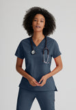 GREYS ANATOMY STRETCH - F 1PKT  Classic   Bree Top  Spandex