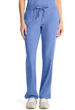 Mid Rise Drawstring Straight Leg