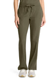 Mid Rise Drawstring Straight Leg