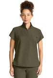 Women's Zip Collar Top